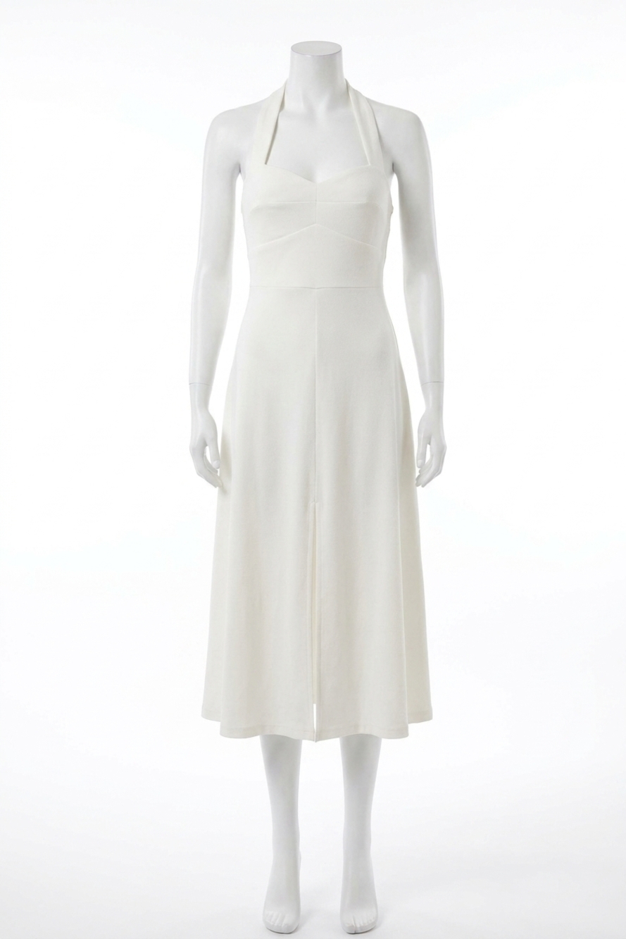 NEW LULUS women's this is bliss halter midi dress in white